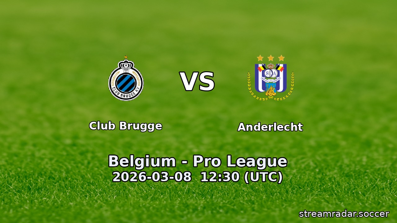 Club Brugge vs Anderlecht