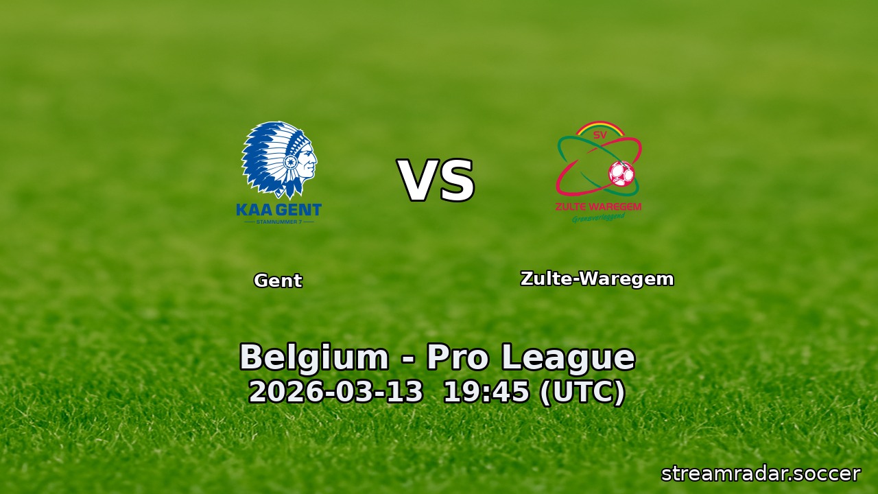 Gent vs Zulte-Waregem
