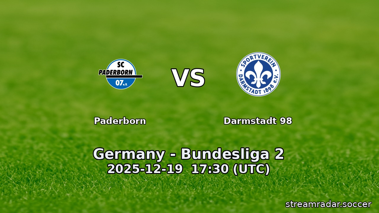 Paderborn vs Darmstadt 98