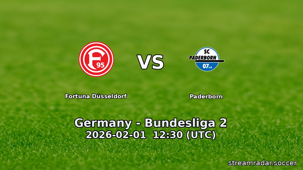 Fortuna Düsseldorf vs Paderborn