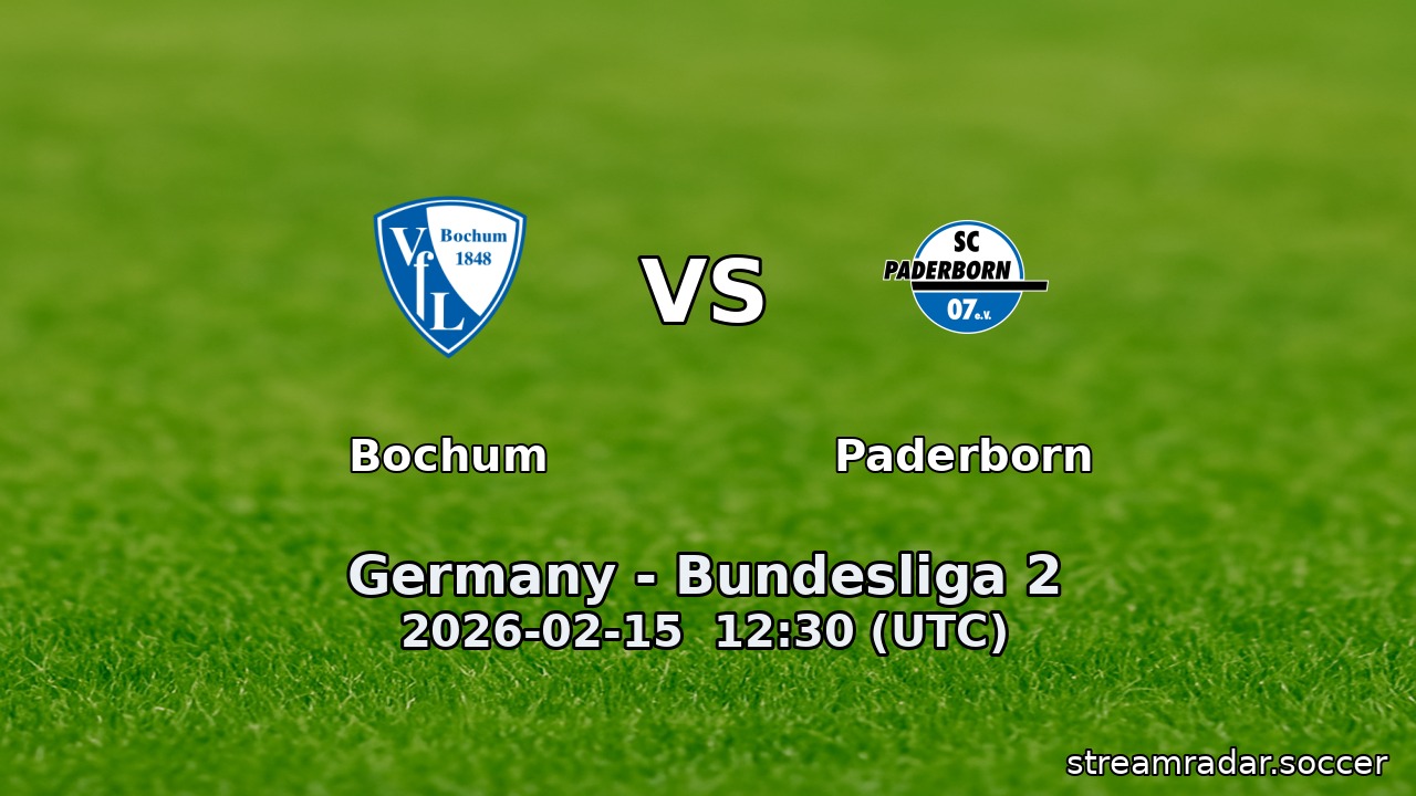 Bochum vs Paderborn