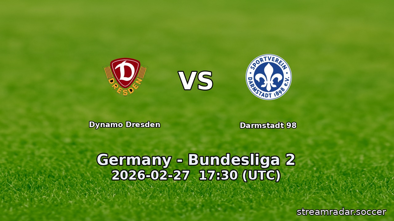 Dynamo Dresden vs Darmstadt 98