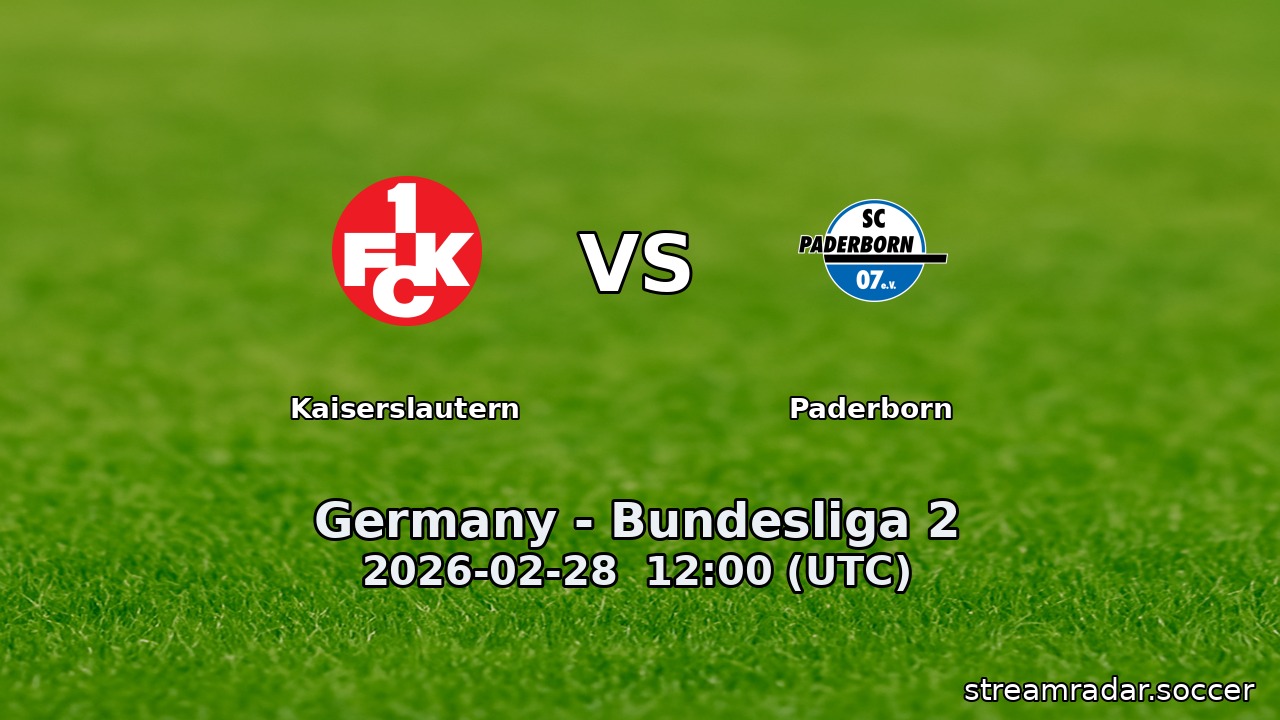 Kaiserslautern vs Paderborn