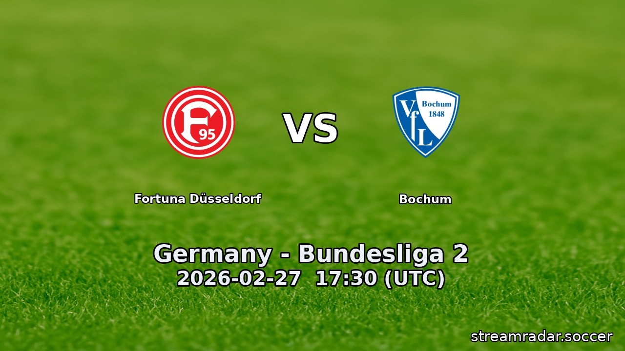 Fortuna Düsseldorf vs Bochum