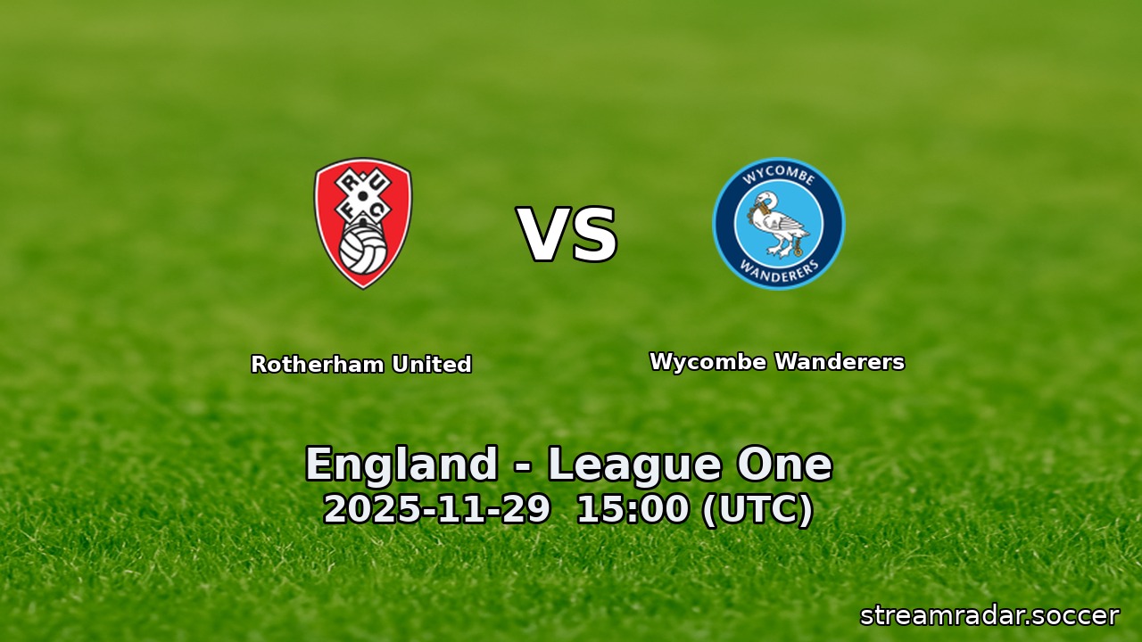 Rotherham United vs Wycombe Wanderers