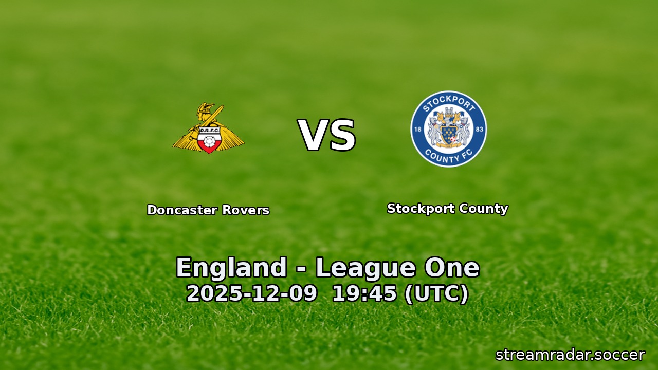 Doncaster Rovers vs Stockport County