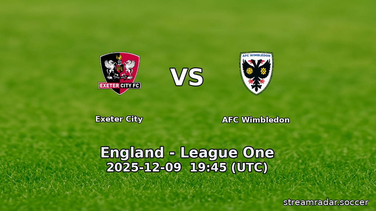 Exeter City vs AFC Wimbledon
