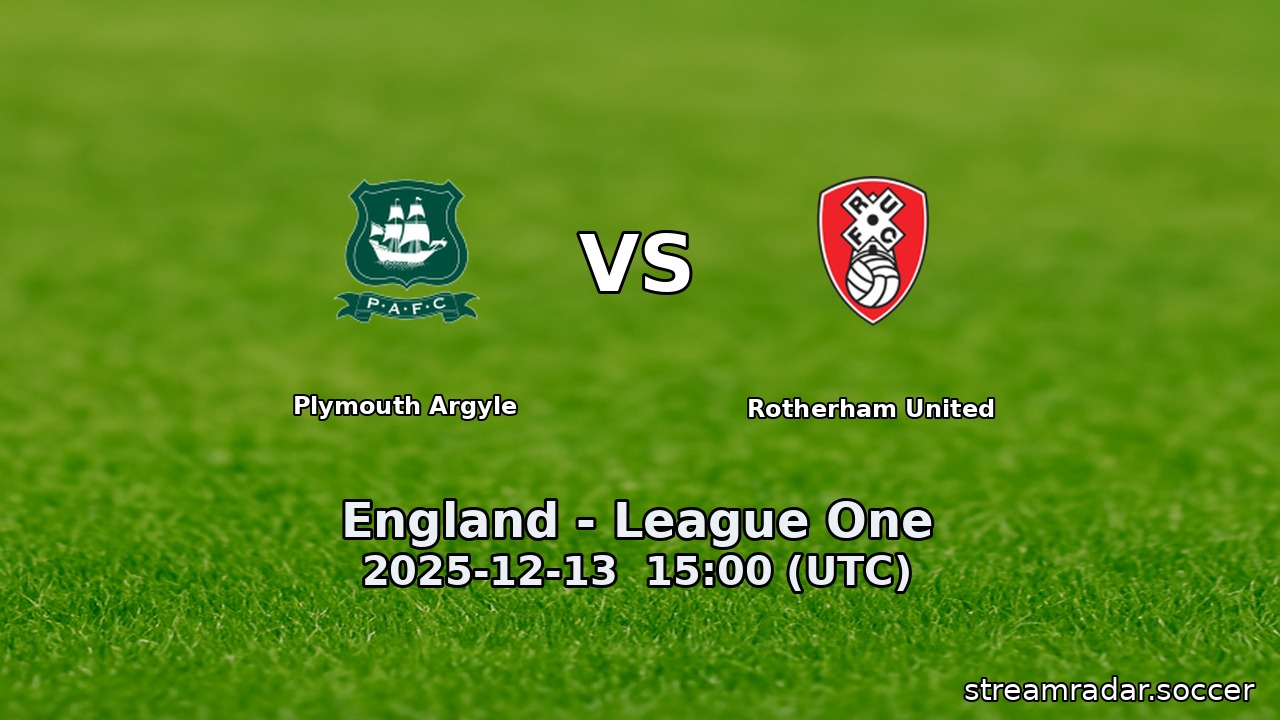 Plymouth Argyle vs Rotherham United