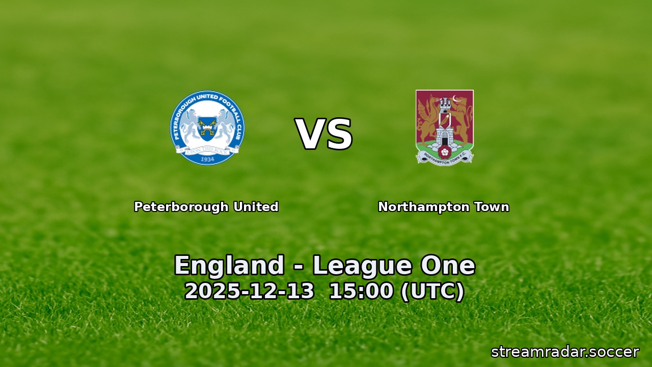 Peterborough United vs Northampton Town