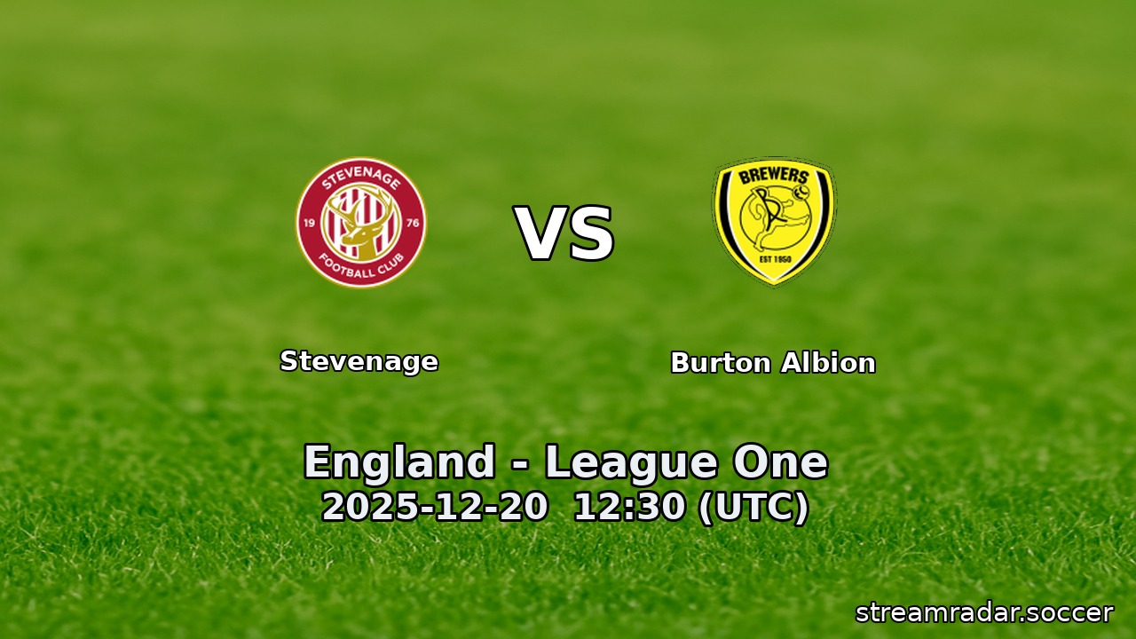 Stevenage vs Burton Albion