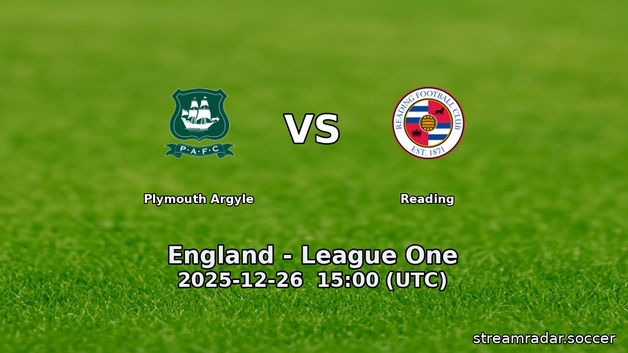 Plymouth Argyle vs Reading