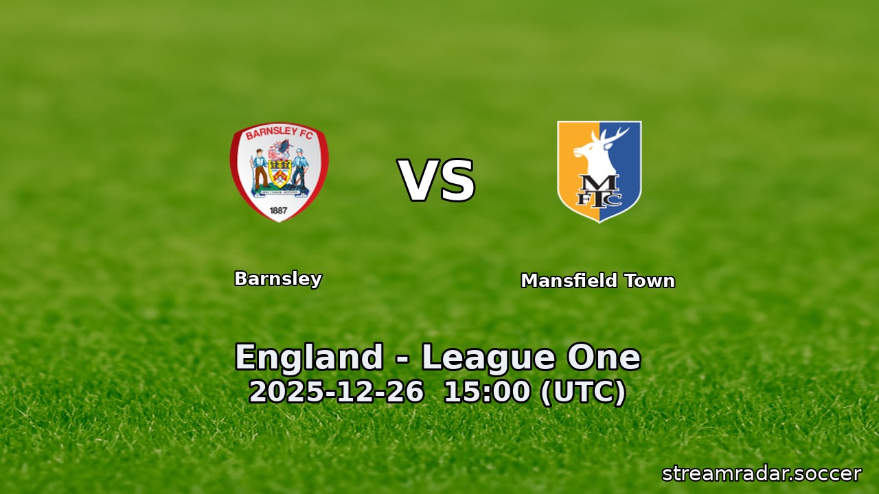 Barnsley vs Mansfield Town
