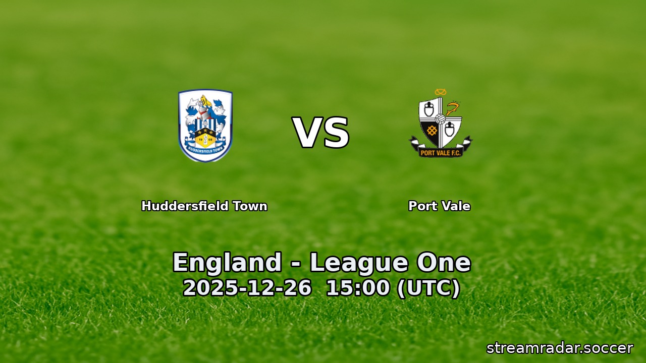Huddersfield Town vs Port Vale