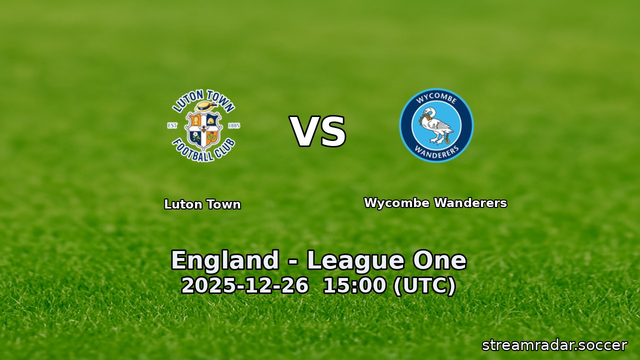 Luton Town vs Wycombe Wanderers
