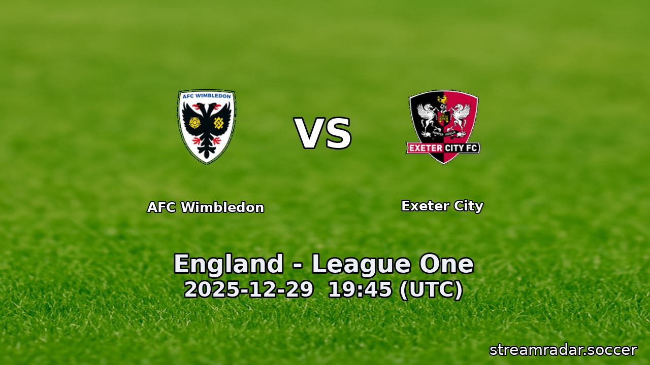 AFC Wimbledon vs Exeter City