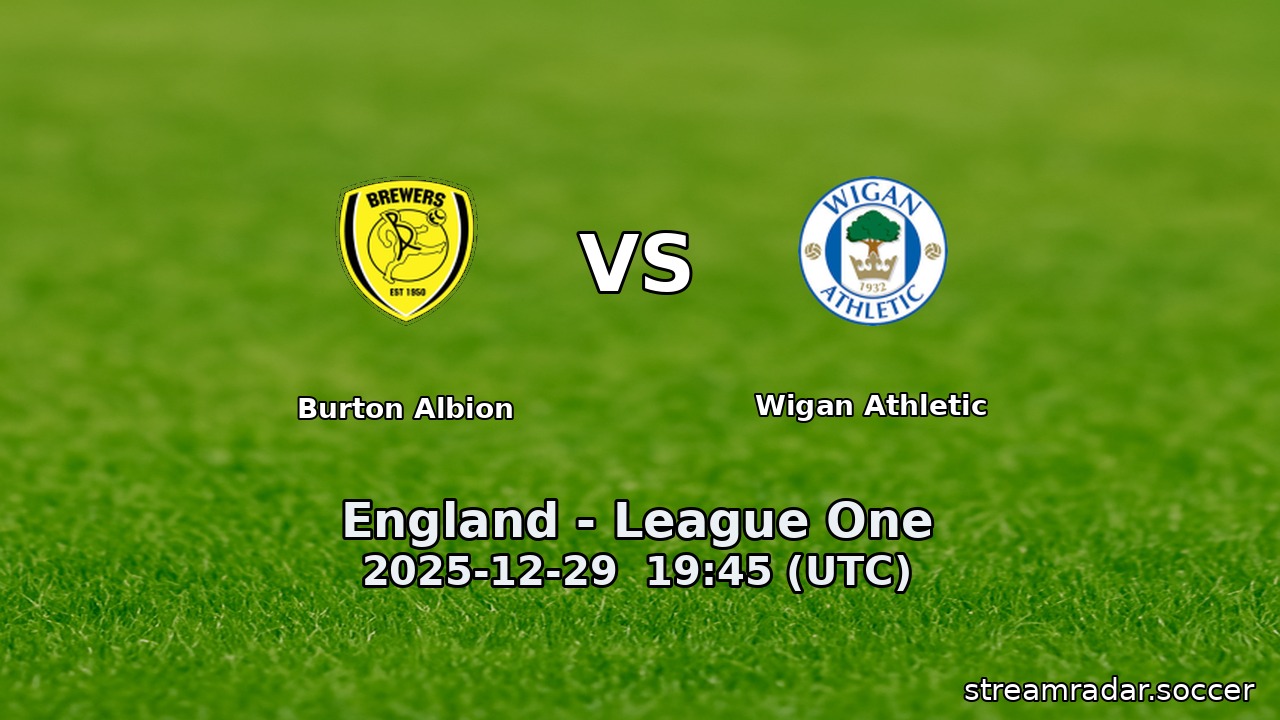 Burton Albion vs Wigan Athletic