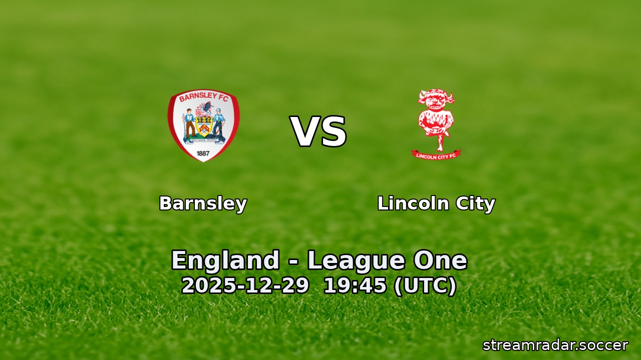 Barnsley vs Lincoln City