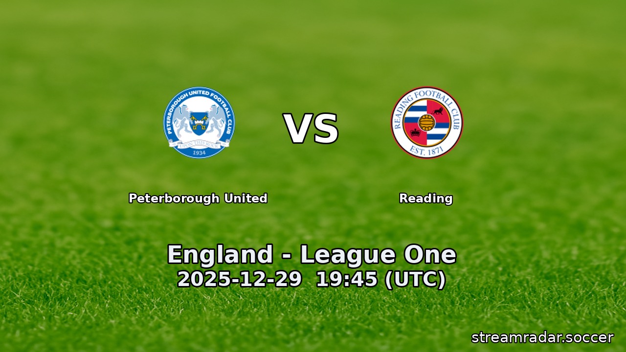 Peterborough United vs Reading