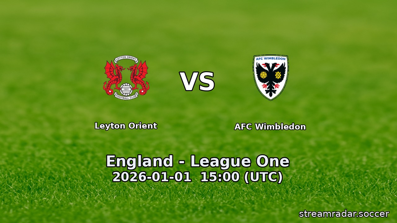 Leyton Orient vs AFC Wimbledon