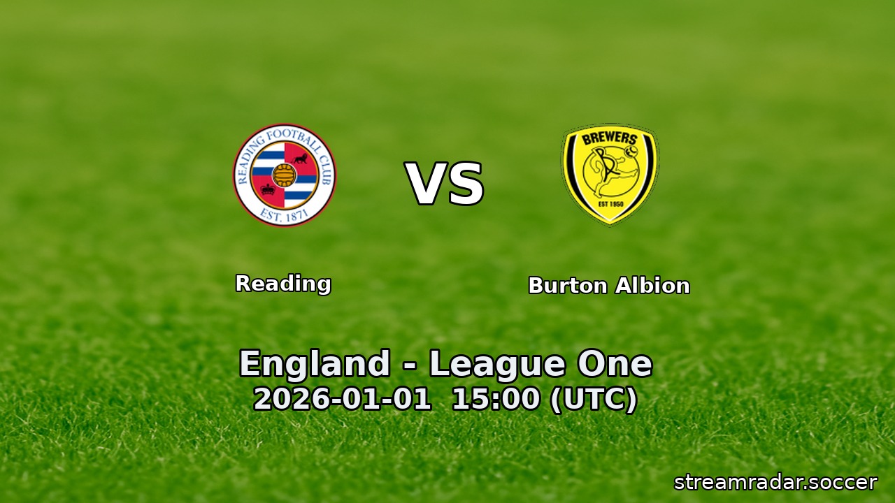 Reading vs Burton Albion