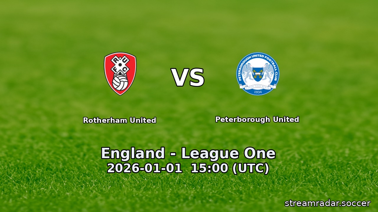 Rotherham United vs Peterborough United