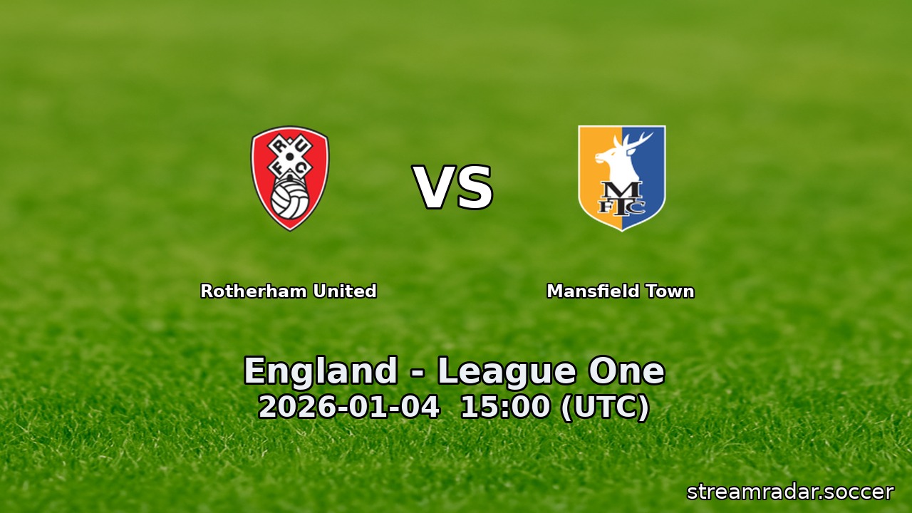 Rotherham United vs Mansfield Town