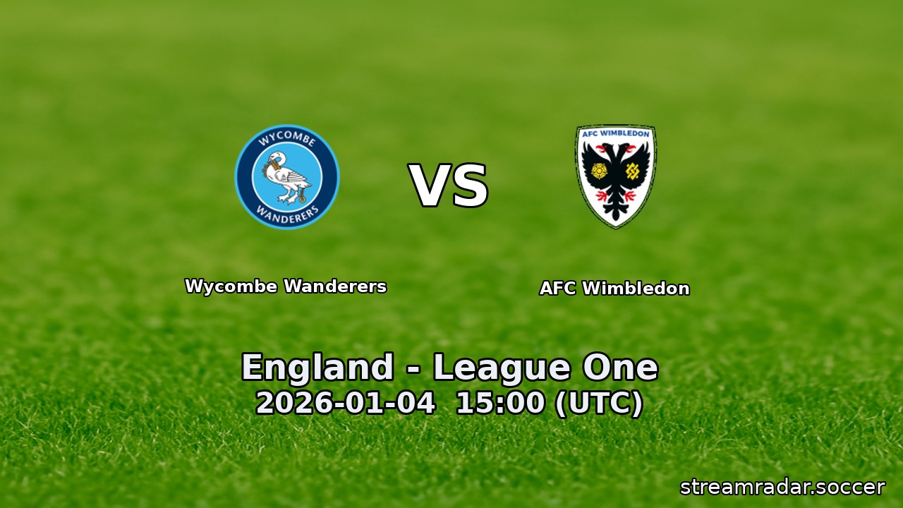 Wycombe Wanderers vs AFC Wimbledon