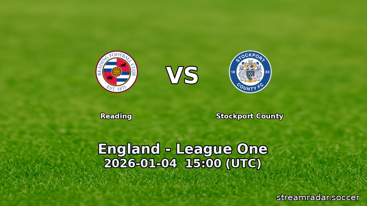 Reading vs Stockport County