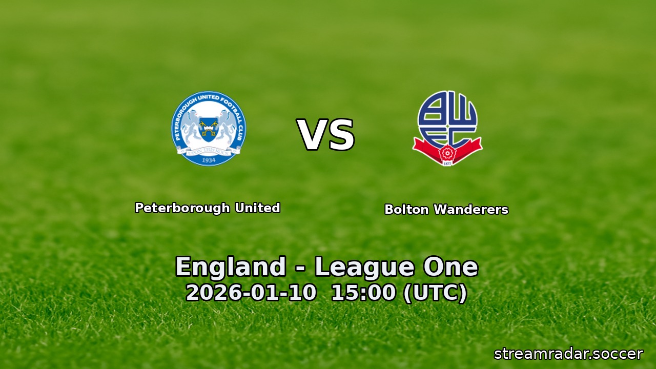 Peterborough United vs Bolton Wanderers