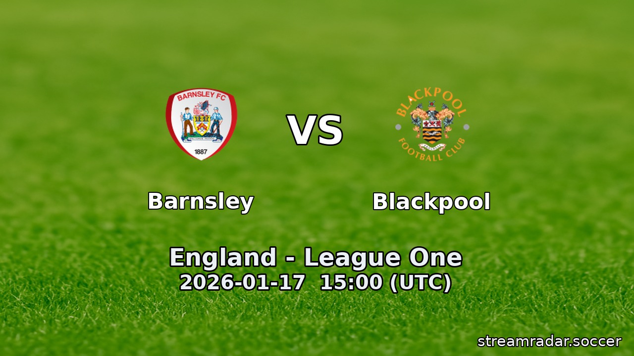 Barnsley vs Blackpool