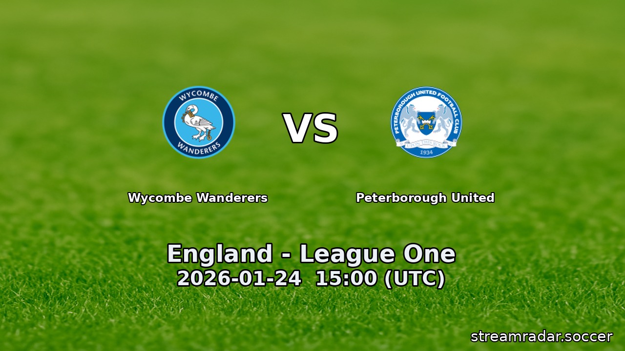 Wycombe Wanderers vs Peterborough United