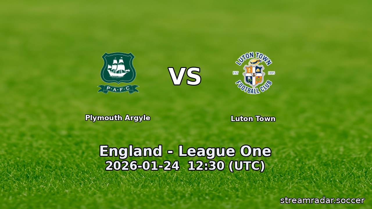 Plymouth Argyle vs Luton Town