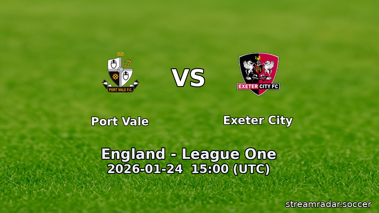 Port Vale vs Exeter City