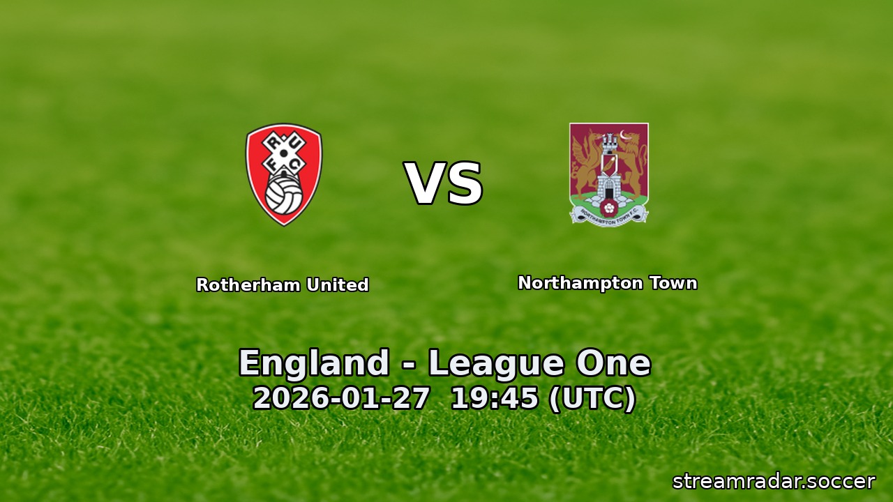 Rotherham United vs Northampton Town