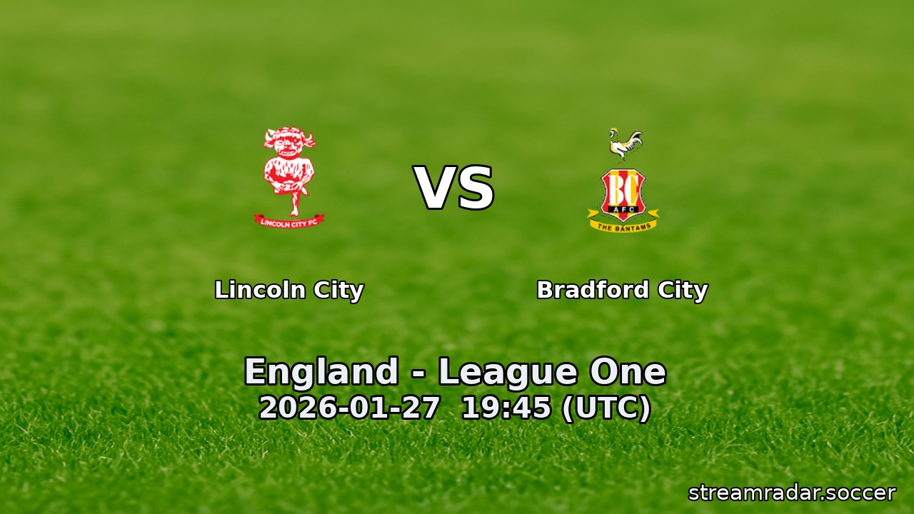 Lincoln City vs Bradford City