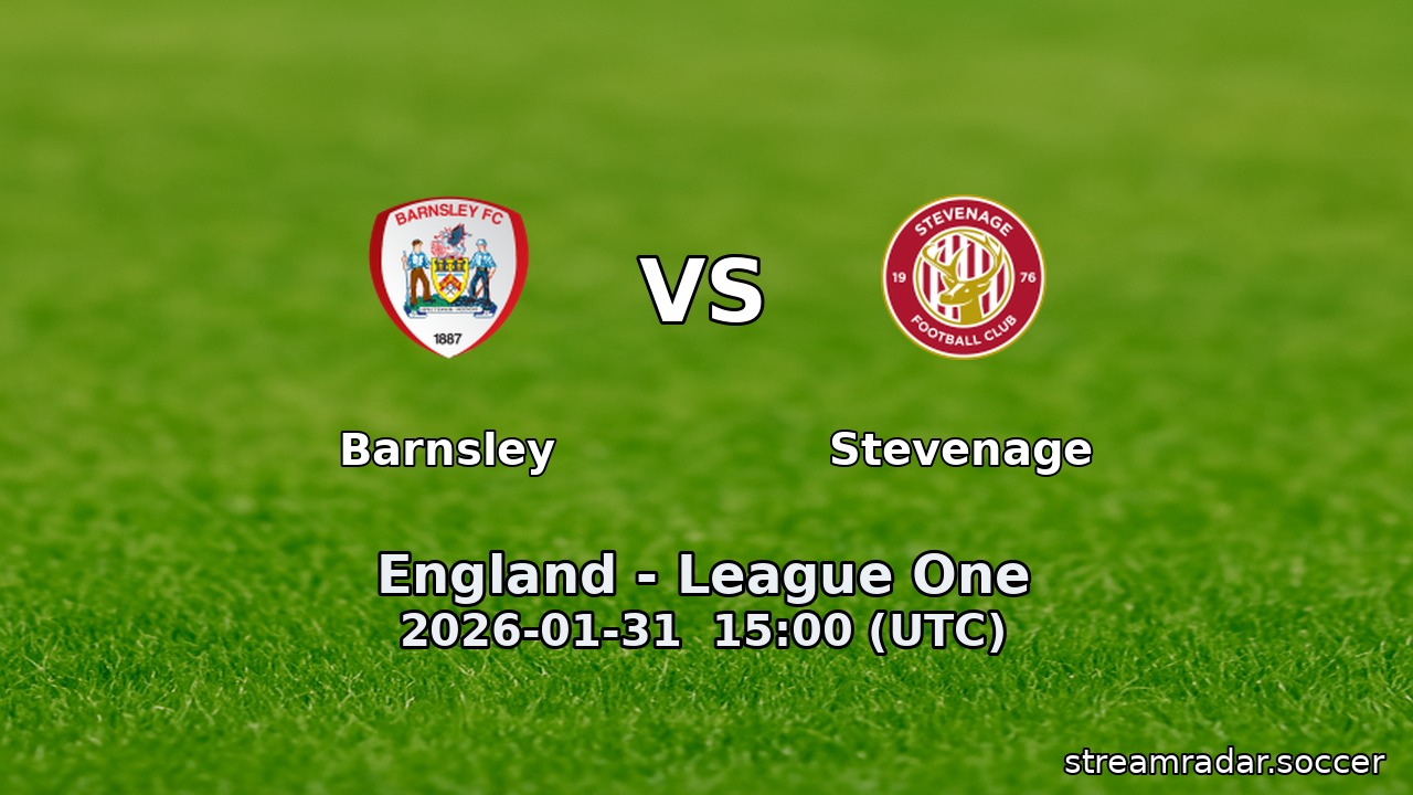 Barnsley vs Stevenage