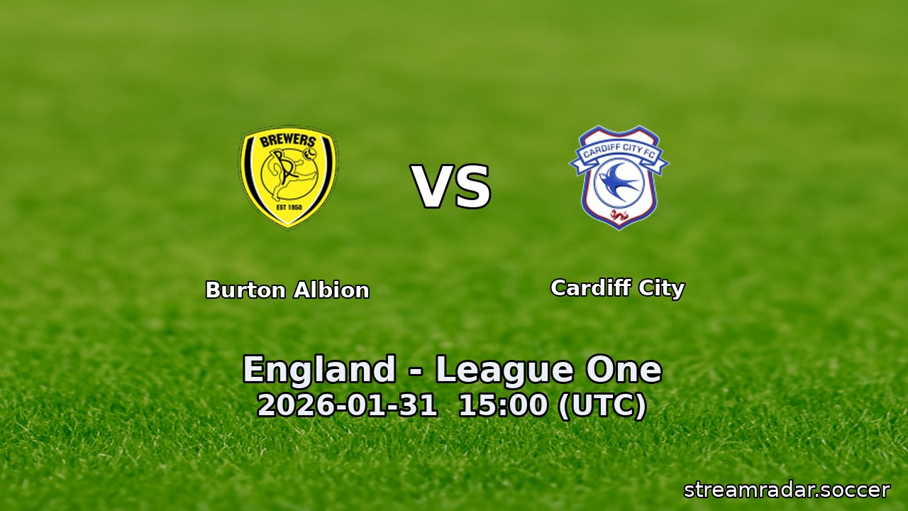 Burton Albion vs Cardiff City