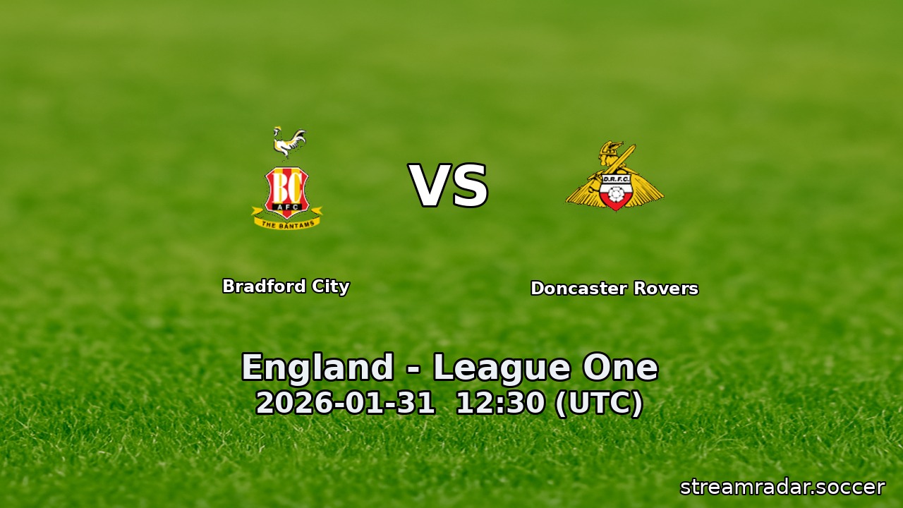 Bradford City vs Doncaster Rovers