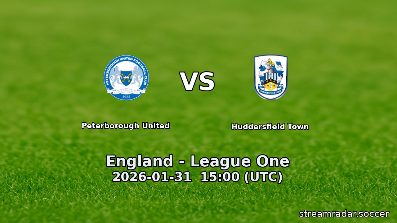 Peterborough United vs Huddersfield Town