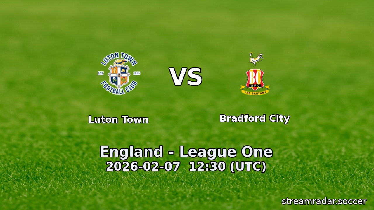 Luton Town vs Bradford City