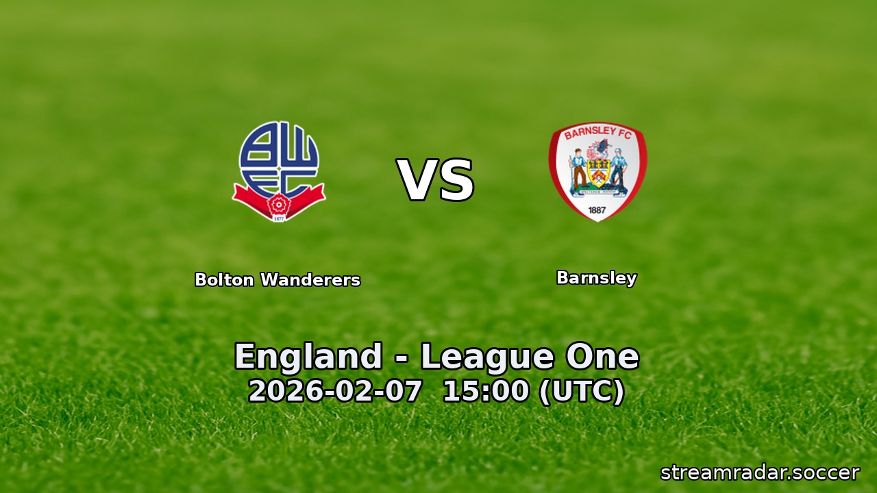 Bolton Wanderers vs Barnsley