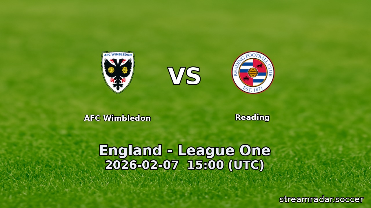 AFC Wimbledon vs Reading