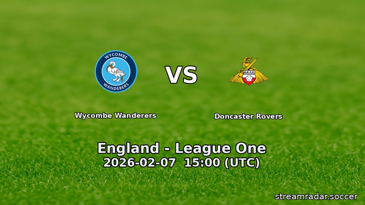 Wycombe Wanderers vs Doncaster Rovers