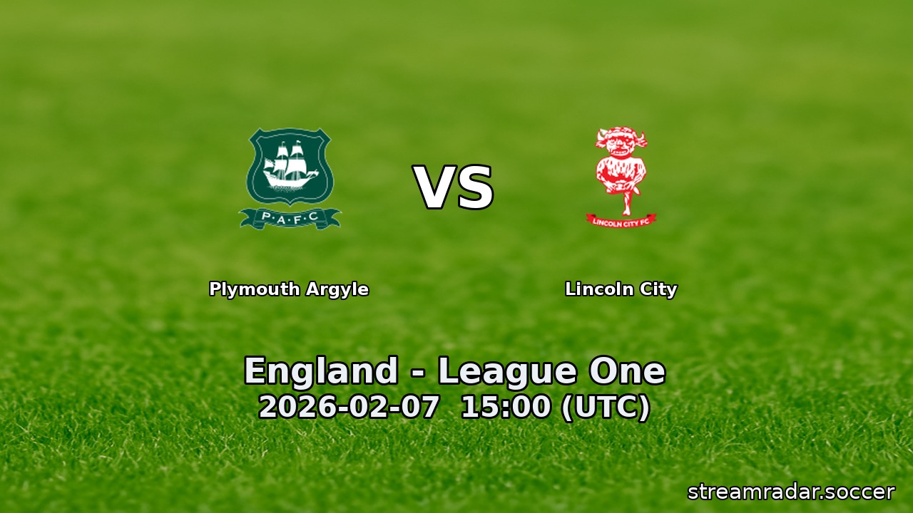 Plymouth Argyle vs Lincoln City