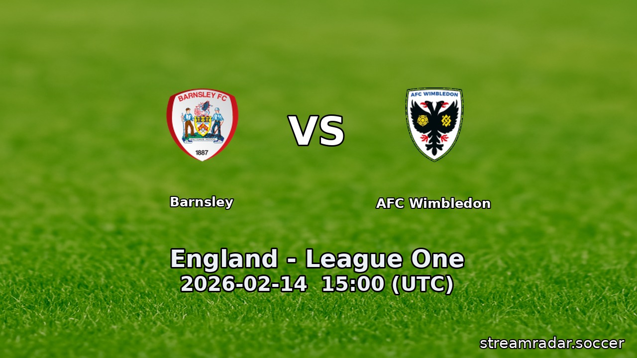 Barnsley vs AFC Wimbledon