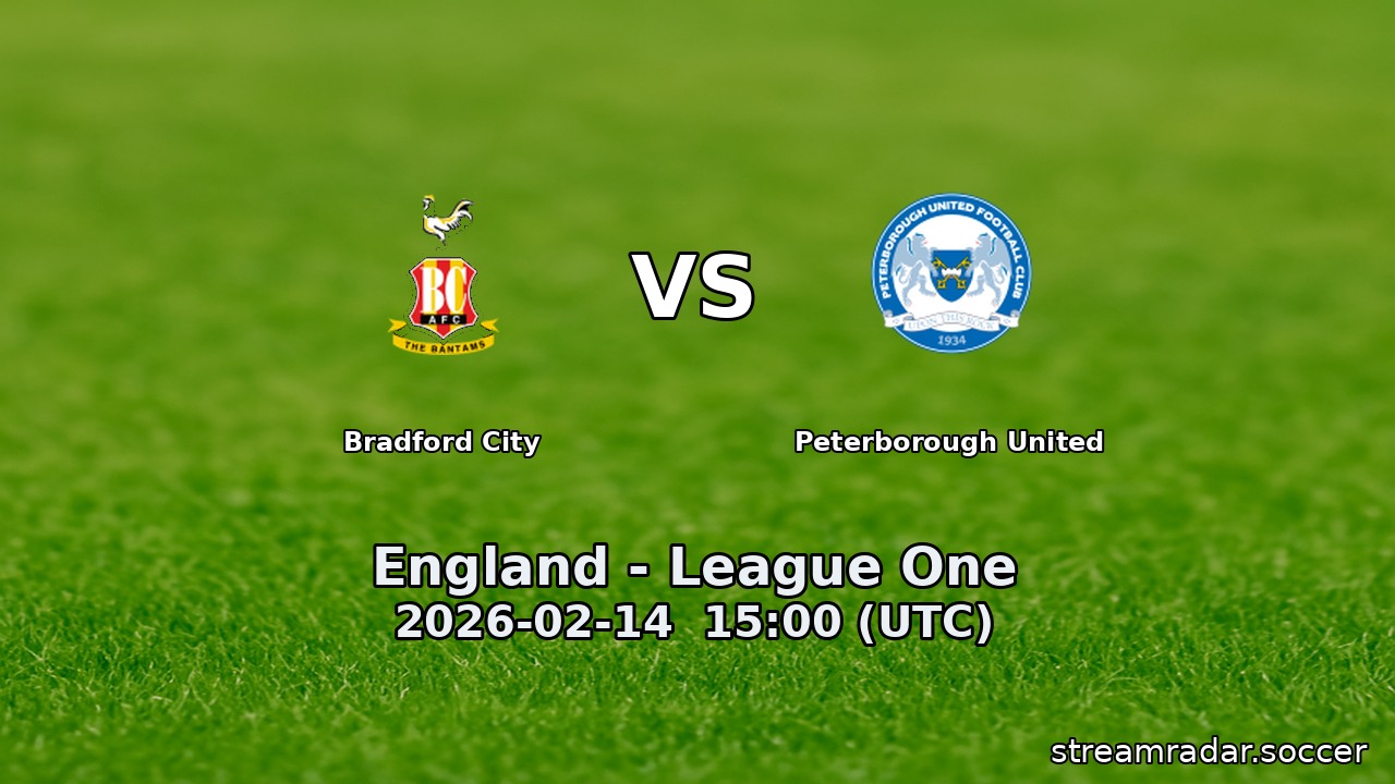 Bradford City vs Peterborough United