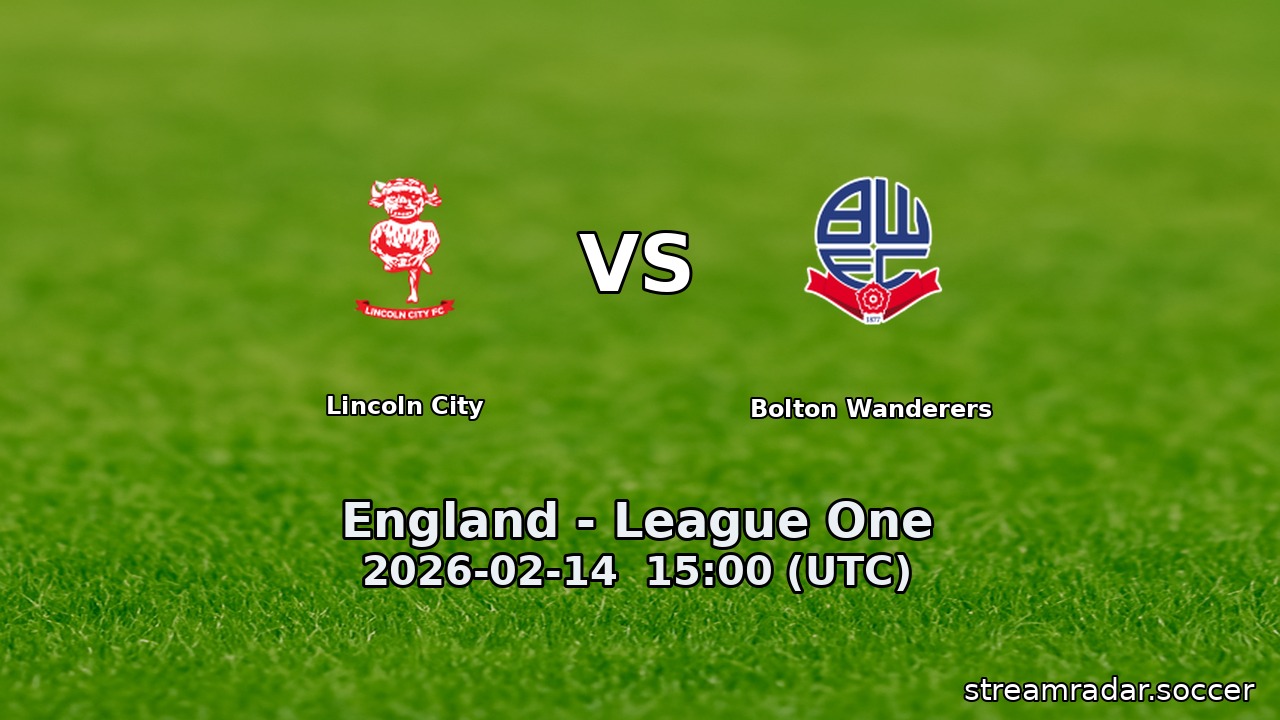 Lincoln City vs Bolton Wanderers