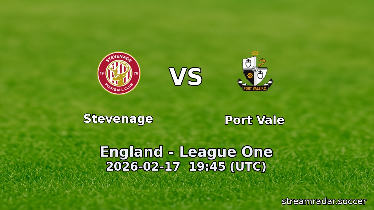 Stevenage vs Port Vale