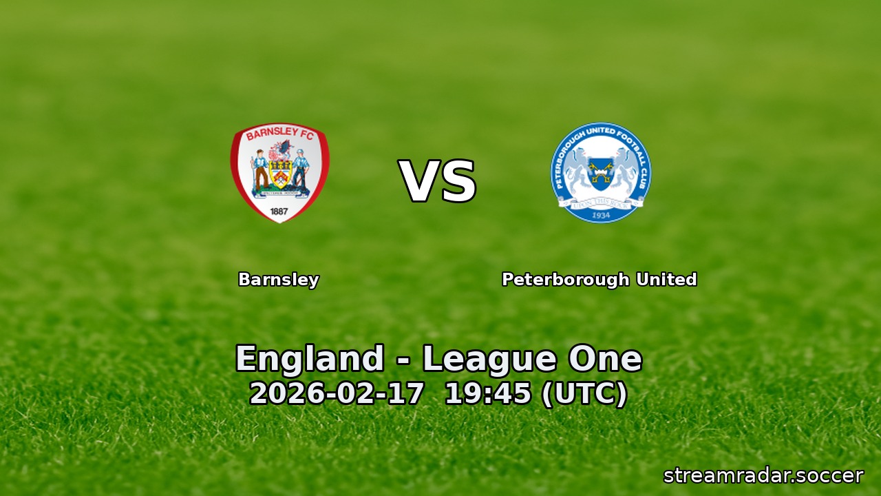 Barnsley vs Peterborough United