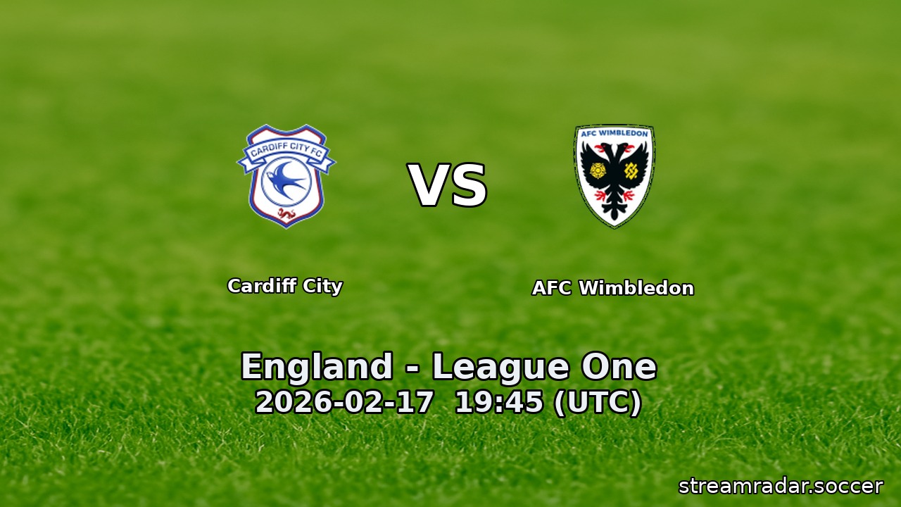 Cardiff City vs AFC Wimbledon